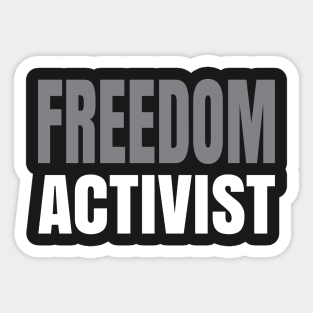 Freedom Activist Sticker